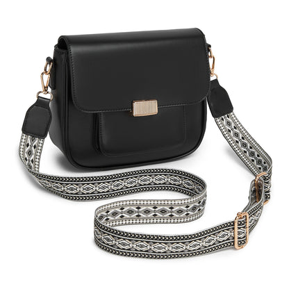 Miss Lulu DAMEN Umhängetasche Medium Schultertasche mit abnehmbarem Riemen für Frauen Mehrfarbig