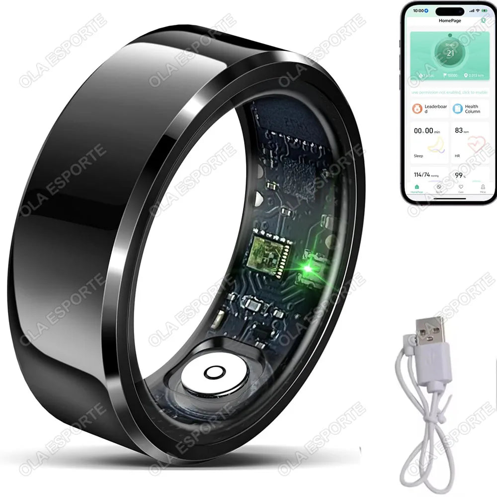 2025 Smart Ring Blutdruck Herzfrequenz Schlafüberwachung Smartring IP68 & 5ATM Wasserdicht Mehrsport-Modus Smartring für Männer und Frauen