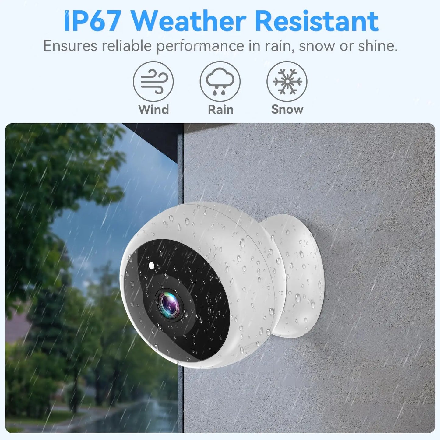 2K 5MP WLAN Heim-Sicherheitskamera Kabellose Außen-Magnetkamera Akku-Betriebene Kamera Überwachung KI-Bewegungserkennung Indoor HD-Kamera