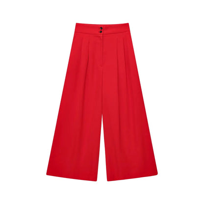 TFMLN Fashion Damenanzug Hosenanzüge Ärmelloses V-Ausschnitt Top mit Gürtel Gerade Hose Set 2025 Frühling Sommer Büro 2-teiliger Set