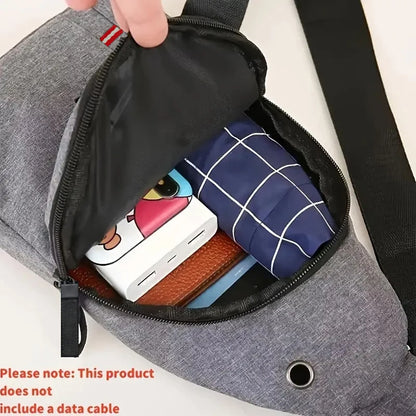 Herren Funktionale Brusttasche, Geeignet für Geschäftsreisen und Reisen, Einzelschultertasche, Einlagige Tasche, Nylonmaterial