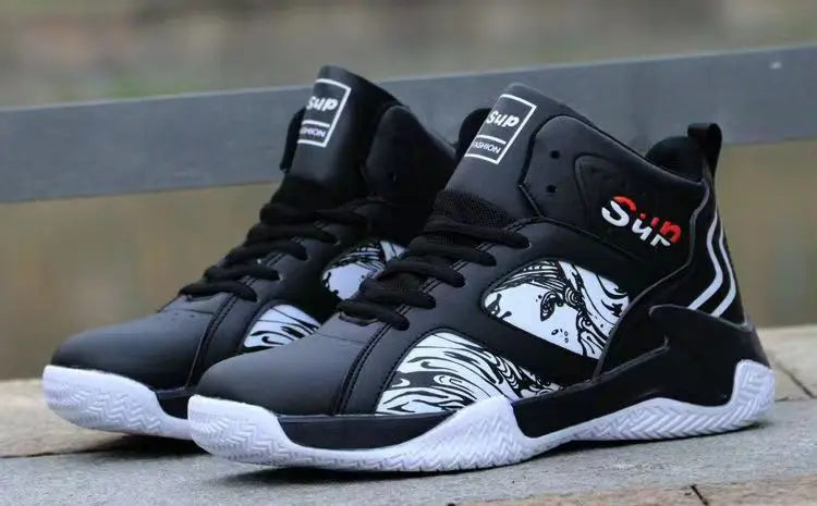 Neue rutschfeste Herren-Sneaker High-Top Herren-Basketballschuhe Luxuriöse bequeme Laufschuhe Modische vielseitige Freizeitschuhe