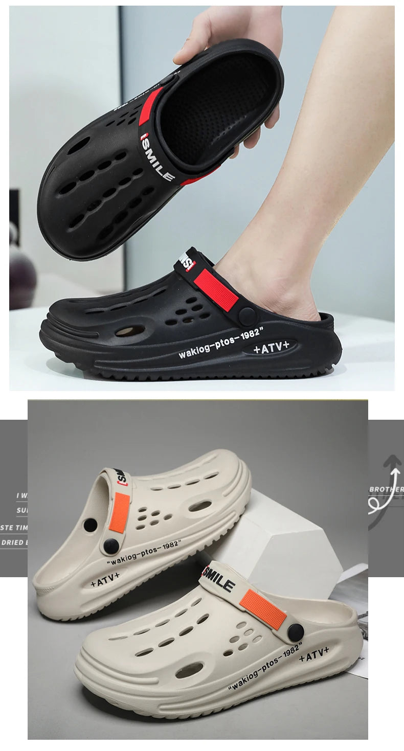 Klassische Clog Herren Freizeit Sandalen Unisex Geschlossene Zehen Slip-Ons Outdoor Herren Atmungsaktive Strand Schuhe Hausschuhe