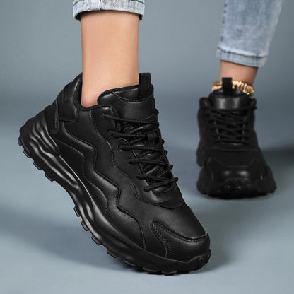 Damenmode Vulkanisierte Plateauschuhe Lässige Sneakers Damen Flache Schuhe Mesh Atmungsaktive Lauf- und Freizeitschuhe Massiver Sportschuh