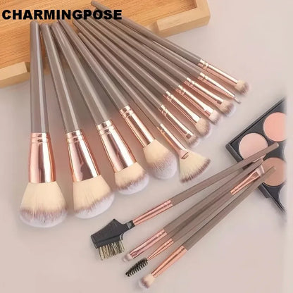 15-teiliges Profi-Make-up-Pinsel-Set – Für Puder, Lidschatten, Foundation, Kontur, Rouge & zum Verblenden | Premium-Kosmetik-Tools