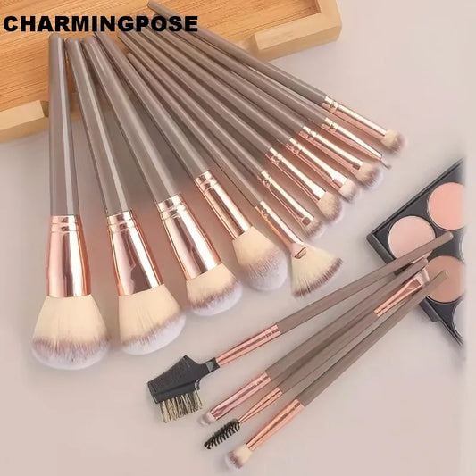 15-teiliges Profi-Make-up-Pinsel-Set – Für Puder, Lidschatten, Foundation, Kontur, Rouge & zum Verblenden | Premium-Kosmetik-Tools