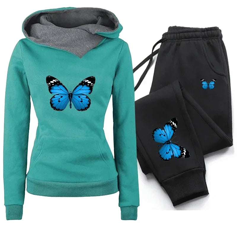 Damen Trainingsanzug Kapuzenpullover Langarm Freizeit Beliebte Einzelstücke Sweatshirts Tägliche Jogginghosen Komfort Outdoor Joggen Sport