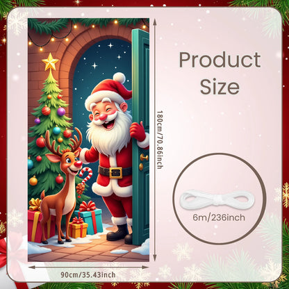 Weihnachts-Flaggenbanner für die Veranda, Türbanner, Weihnachtsdekorationen für Zuhause 2025, Ornamente, Weihnachtsgeschenke, Navidad, Neujahrsdekoration 2026