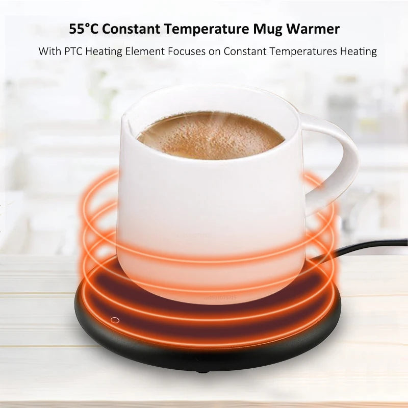 Becherwärmer Mini USB Becherheizung Elektrisches thermostatisches Untersetzer Kaffee Milch Tee Wasser Heizpad Konstant wärmende Matte