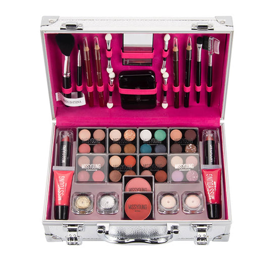 Make-up Starter-Set Professionelle Make-up Sets mit transparentem Etui Urlaub Schönheitsgeschenk-Set Starter-Kosmetik Vollständige Sets für Frauen