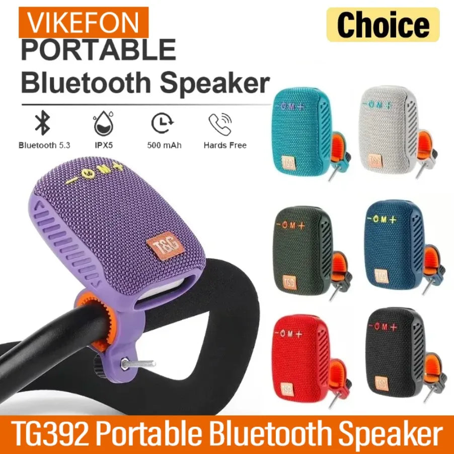 Outdoor-Fahrrad TG392 Tragbarer Bluetooth-Lautsprecher TWS Kabelloser Mini-Bass FM-Radio Soundbar Boombox Fahrmusik Abspielen Lautsprecher
