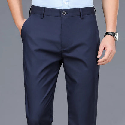 Herrenhose Stretch Einfarbig Schwarz Smart-Casual Herrenhose Büro Schnell trocknend Anzughose Neue Frühling-Herbst Koreanische gerade Hose