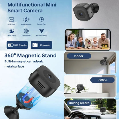 VIVO Sicherheitskamera 4K Mini Vollfarbe Nachtmodus Hochauflösendes WiFi-Monitor Wasserdicht Bewegungsmelder Überwachung Zuhause