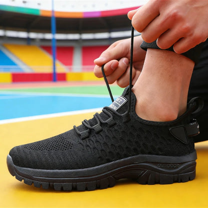Modische gelbe Sportschuhe für Herren, atmungsaktive Mesh-Sneaker, leichte rutschfeste Outdoor-Laufschuhe, lässige Schuhe, modische Fitnessschuhe