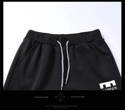 Herren Kapuzenpullover Herbst Winter Fleecegefüttert Verdicktes Freizeit-Sportanzug Modisches Dreiteiliges Set