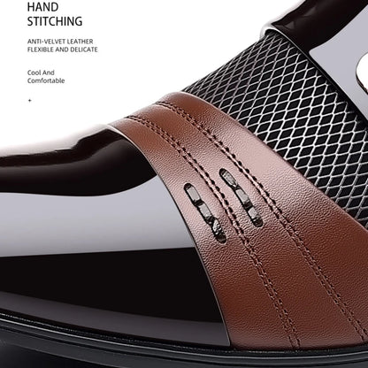 Edle Kunstleder Oxford Schuhe Herren Luxus Lack Hochzeitsschuhe Spitz zulaufende Business Schuhe für Herren Klassische Lederschuhe Große Größen 38-48