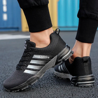 Neue Herren- und Damen-Sportschuhe mit fliegendem Mesh-Obermaterial für Frühling und Sommer, atmungsaktiv, bis EU Grösse 45.5