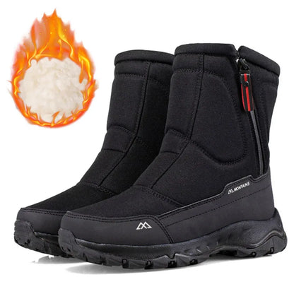 Herren Winter Wasserdichte Isolierte Shell Warme Innenschicht Bequeme Outdoor-Schneestiefel