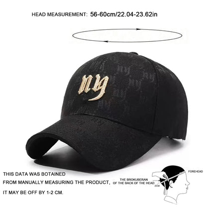 Unisex NY Buchstaben-Stickerei  Verstellbare Basecap
