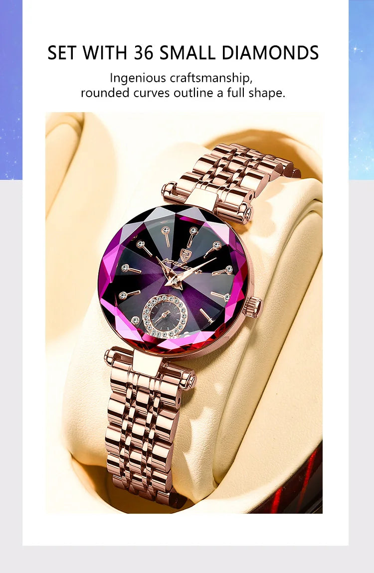 POEDAGAR Luxus-Uhr für Frauen Wasserdicht Freizeit-Quarz Damenuhr Hochwertige Elegante Damenuhren Weibliche Reloj+Box