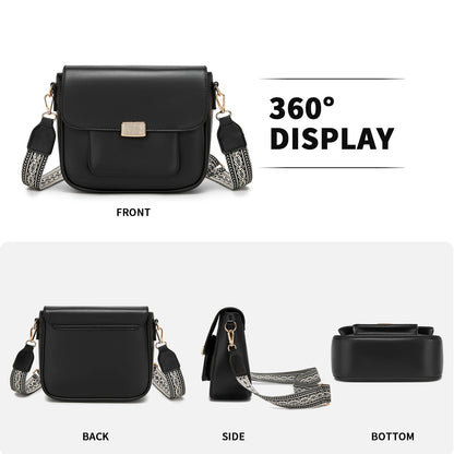 Miss Lulu DAMEN Umhängetasche Medium Schultertasche mit abnehmbarem Riemen für Frauen Mehrfarbig