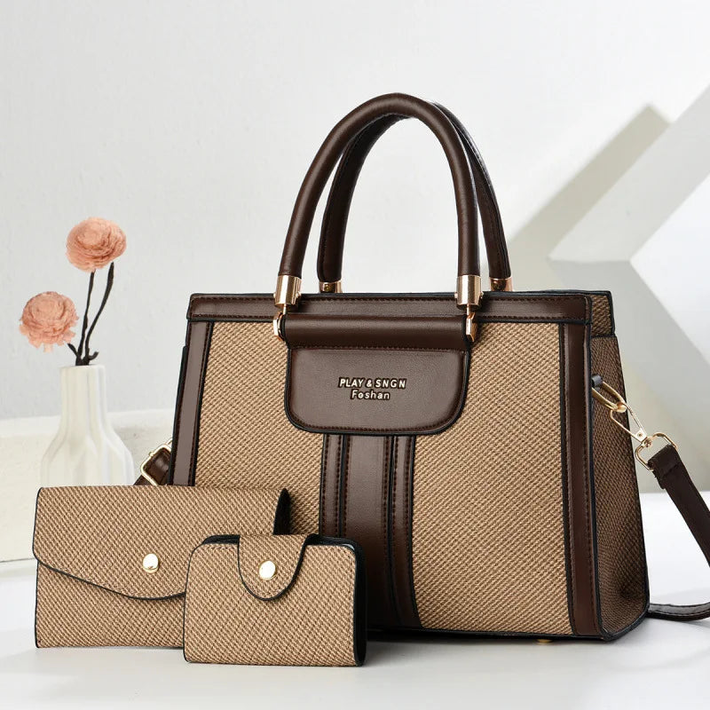 3-teiliges Set Damen Crossbody-Tasche mit einseitigem Schulterriemen 2025 Neues Hot-Handtaschenmodell Große Damenhandtaschen