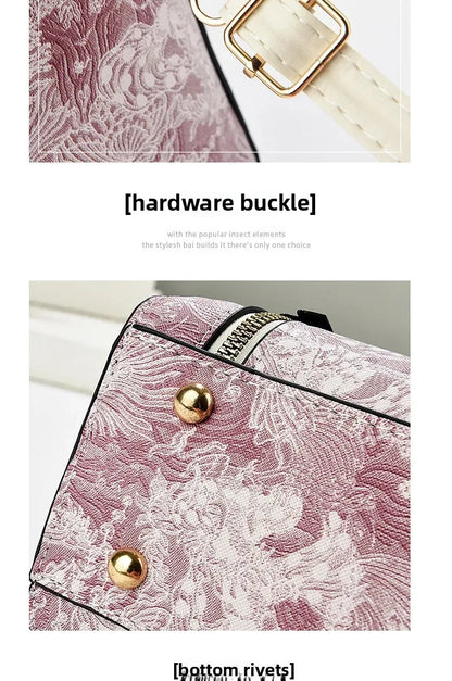 Modische Feen-Handtasche für Damen, Schulter- und Umhängetasche, elegante Ausstrahlung, PU-Leder, Polyesterfaser, inneres Reißverschlussfach