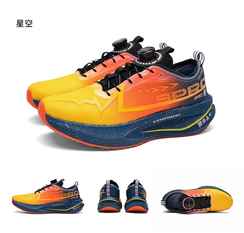 Fluoreszierende Laufschuhe Kohlefaserplatte Marathon Herren Sport Atmungsaktiv Leicht Damen Bequeme Sportliche Sneakers Freizeit