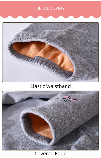 2025 Kinderleggings Mädchen Fleecegefütterte Thermohose Baby Freizeithose Kinder Warme Hoses Elastic Bunny Tights 3-8 Years