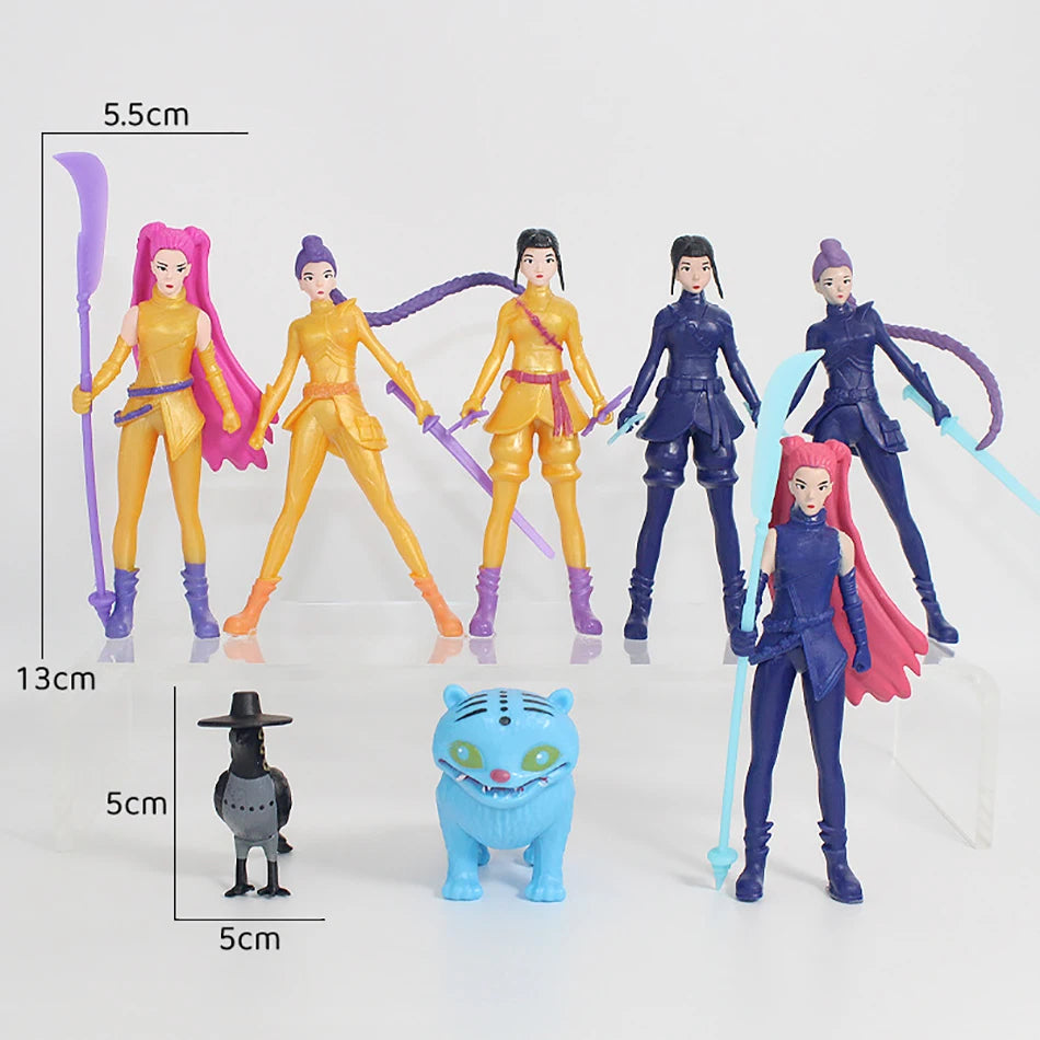 Heiß verkaufende Jägerin Anime-Figuren Spielzeug Süße PVC Rumi Mira Zoey Action-Figur Modellpuppen Kinder Geburtstag Dekoration Spielzeug Geschenke