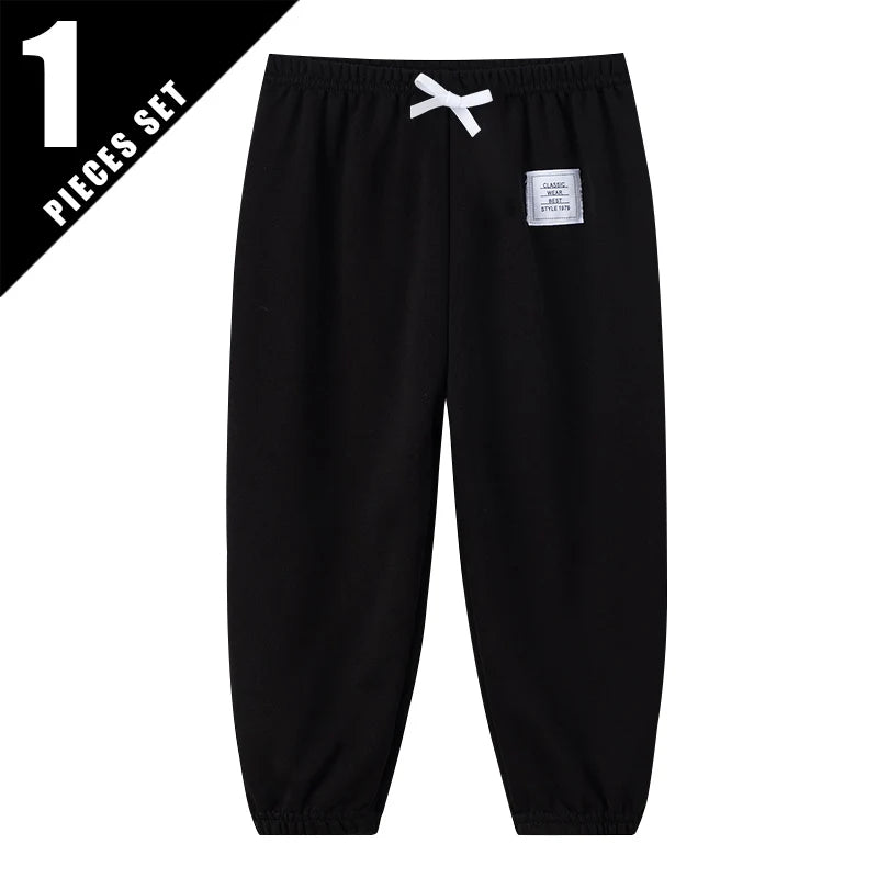 Kinder Mehrfarbige Saisonale Freizeit-Sporthose für Jungen und Mädchen Herbst Solide Farbe Modische Lockere Sweatpants