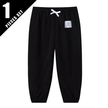 Kinder Mehrfarbige Saisonale Freizeit-Sporthose für Jungen und Mädchen Herbst Solide Farbe Modische Lockere Sweatpants