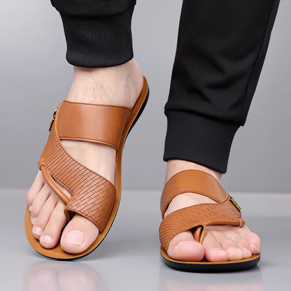 Herren Sommer Mode All-Match Strand Sandalen Rutschfeste Hausschuhe Slip-On Wasserschuhe für Freizeit im Freien-5110