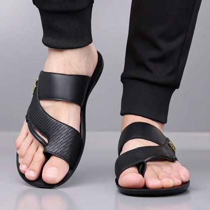 Herren Sommer Mode All-Match Strand Sandalen Rutschfeste Hausschuhe Slip-On Wasserschuhe für Freizeit im Freien-5110