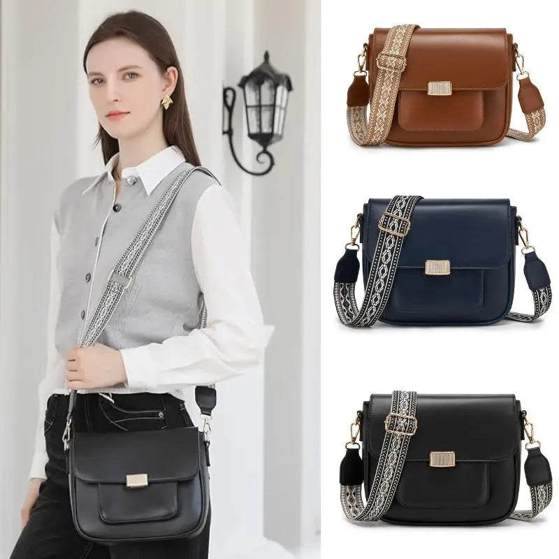 Miss Lulu DAMEN Umhängetasche Medium Schultertasche mit abnehmbarem Riemen für Frauen Mehrfarbig