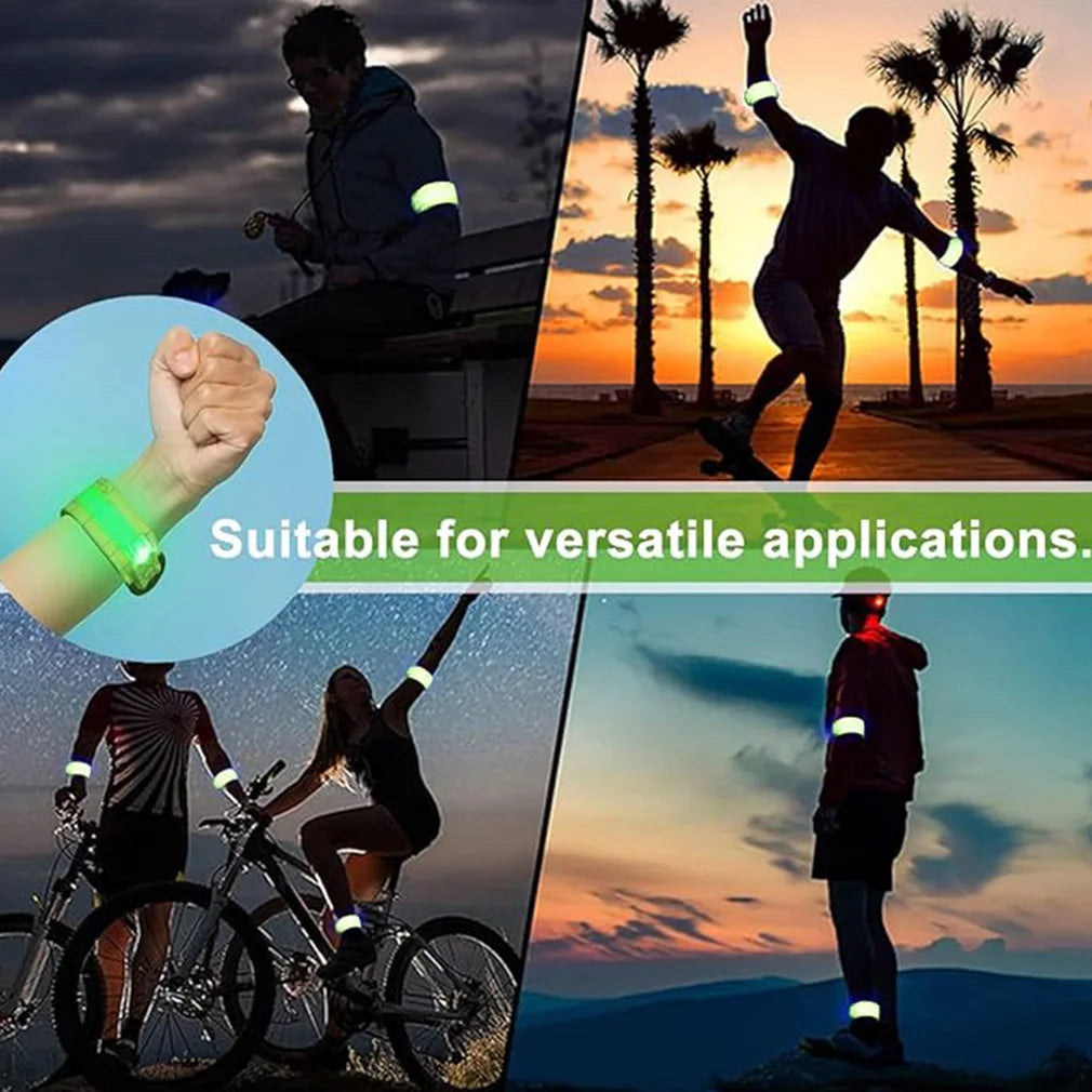 Wiederaufladbares LED-Lichtband Nachtlauf Armband Radfahren Warnarmband Sicherheitsarmband Outdoor-Sport Sicherheitsarmgurt Bein