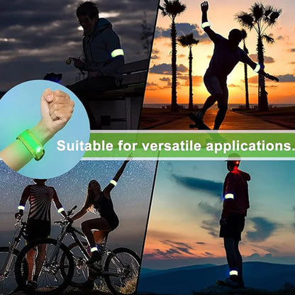 Wiederaufladbares LED-Lichtband Nachtlauf Armband Radfahren Warnarmband Sicherheitsarmband Outdoor-Sport Sicherheitsarmgurt Bein