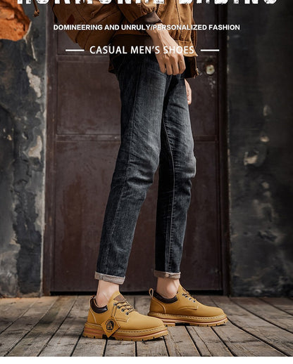 Herren Klassische Low-Top Oxfords - Schnürung mit Rundspitze, rutschfeste PVC-Sohle, leichtes Obermaterial & gepolsterte Innensohle für Business Casual, Outdoor, Fitnessstudio - Vielseitig für alle Jahreszeiten (Einfarbig)