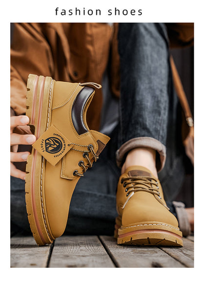 Herren Klassische Low-Top Oxfords - Schnürung mit Rundspitze, rutschfeste PVC-Sohle, leichtes Obermaterial & gepolsterte Innensohle für Business Casual, Outdoor, Fitnessstudio - Vielseitig für alle Jahreszeiten (Einfarbig)