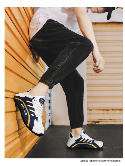 Herren Freizeitsneaker - Low-Top-Schnürschuhe mit atmungsaktivem Obermaterial, gepolstertem Komfort und langlebiger Profilsohle