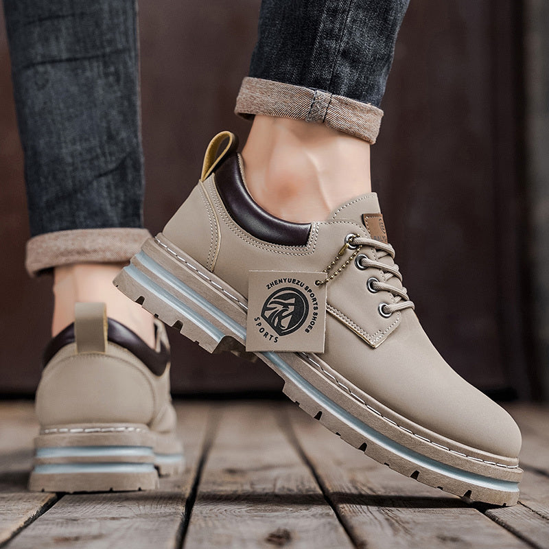 Herren Klassische Gelbe Oxfords  ,strapazierfähiger PVC-Sohle