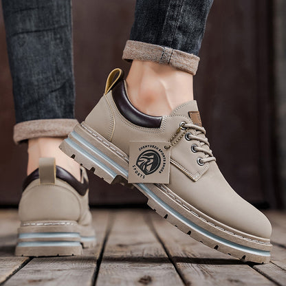 Herren Klassische Gelbe Oxfords  ,strapazierfähiger PVC-Sohle