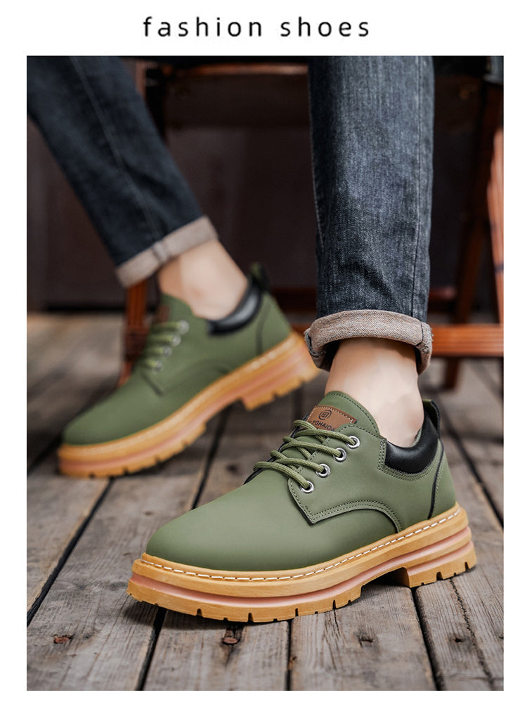 Herren Klassische Low-Top Oxfords - Schnürung mit Rundspitze, rutschfeste PVC-Sohle, leichtes Obermaterial & gepolsterte Innensohle für Business Casual, Outdoor, Fitnessstudio - Vielseitig für alle Jahreszeiten (Einfarbig)