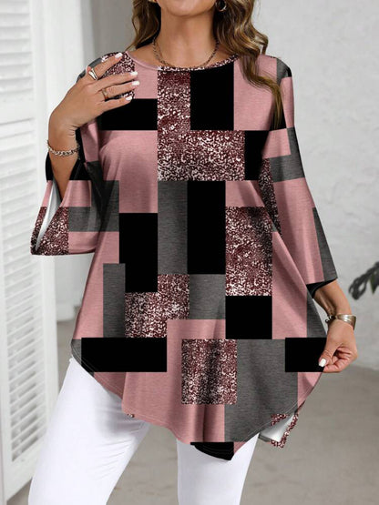 Damen Bluse , Moderne Muster , diverse Farben , Grosse Größen