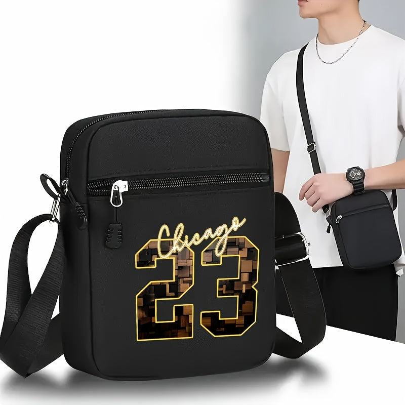 2-teiliges Set: Chicago 23 Golden Print Baseballcap & Crossbody-Tasche