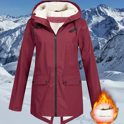 Damen Jacke , Herbst/Winter mit Kapuze, Grosse Größen