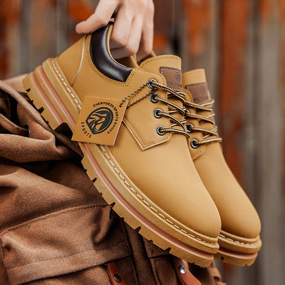 Herren Klassische Gelbe Oxfords  ,strapazierfähiger PVC-Sohle