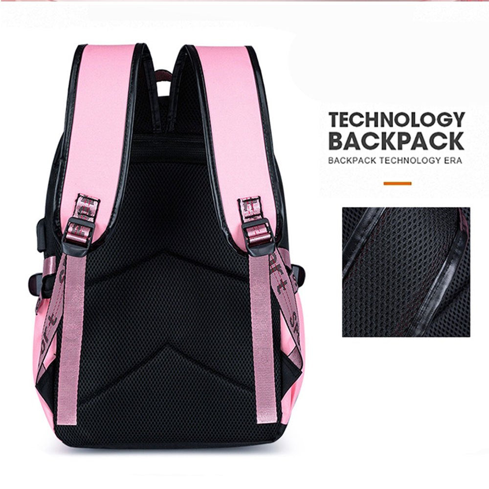 3-teiliges Set: Rucksack-Set mit Cupid-Herz-Elementen, beinhaltet Rucksack, Clutch und Tote Bag, modisch und praktisch