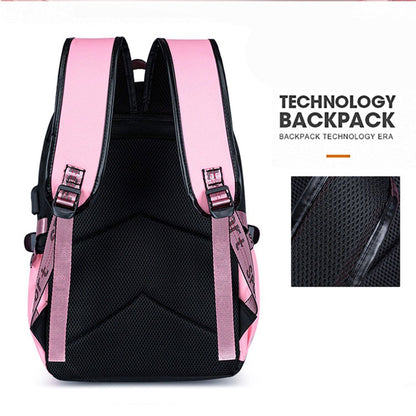 3-teiliges Set: Rucksack-Set mit Cupid-Herz-Elementen, beinhaltet Rucksack, Clutch und Tote Bag, modisch und praktisch