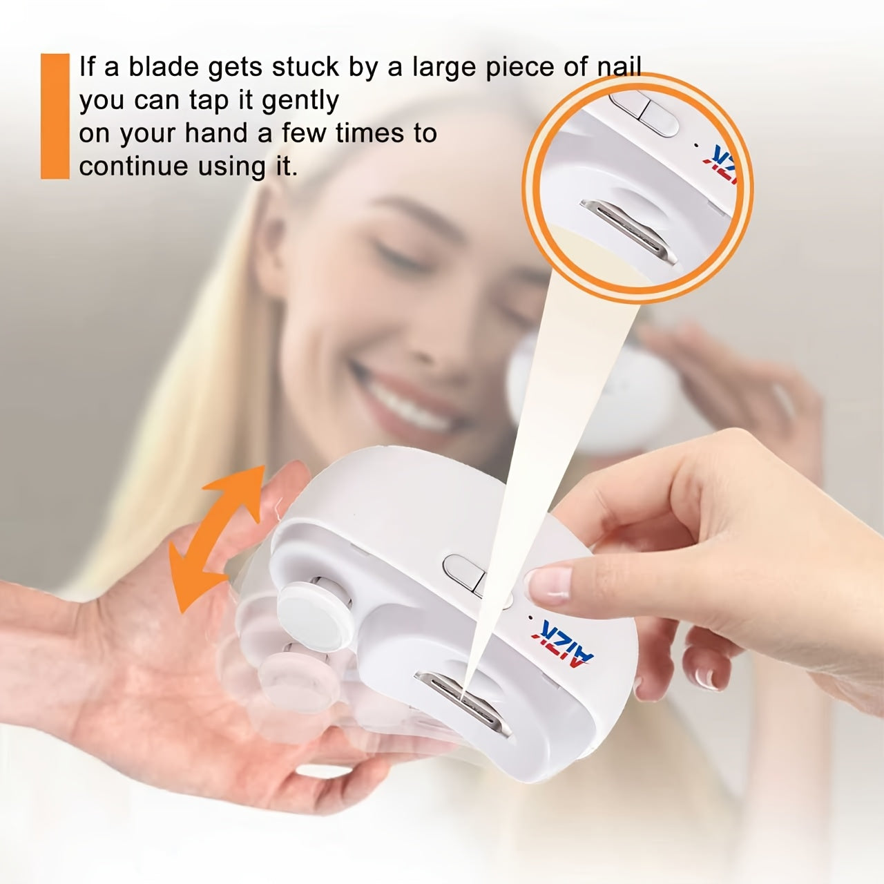 2-in-1 Elektrischer Nagelknipser und Polierer mit LED-Licht, Anti-Quetsch-Sicherheitsfunktion, Polier- und Schleiffunktionen, USB-Aufladung, Multifunktionales Maniküre-Werkzeug